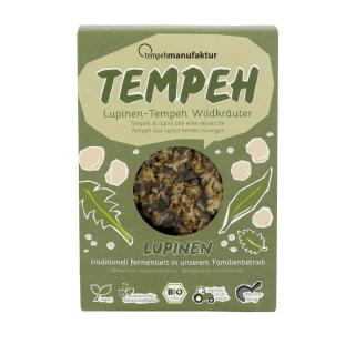 Tempeh Lupinen Wildkräuter Abverkauf