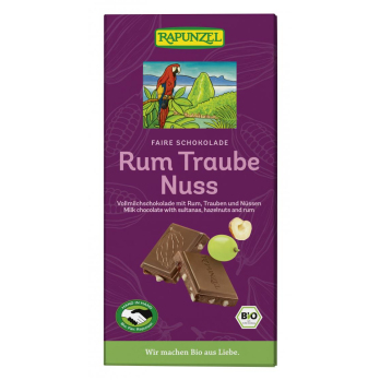 Rum-Trauben-Nuss Schokolade