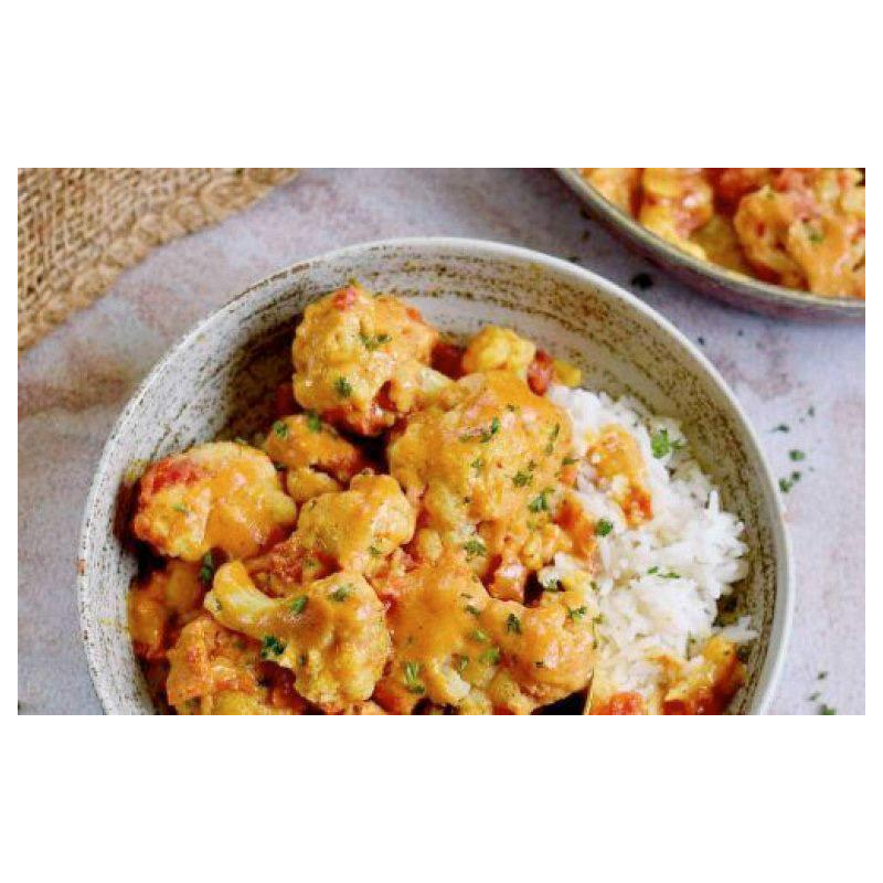 Blumenkohl-Curry mit Reis