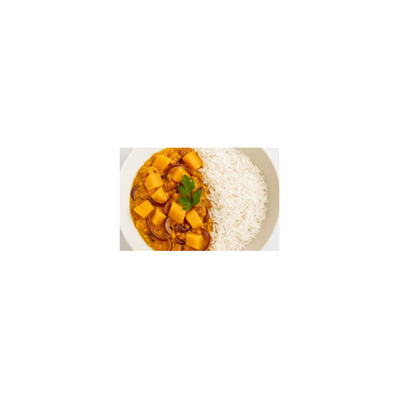 Kürbis-Curry mit roten Linsen