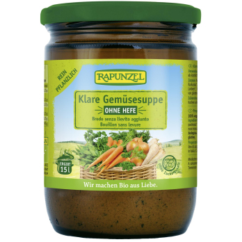 Klare Gemüsesuppe, ohne Hefe