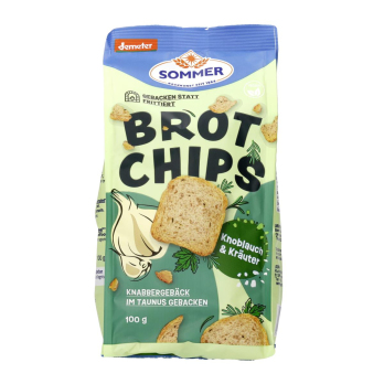 Brot-Chips mit Knobi und Kräuter